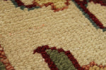 3x12 Ivory and Rust Anatolian Persian Rug