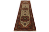 3x12 Ivory and Rust Anatolian Persian Rug