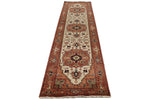 3x12 Ivory and Rust Anatolian Persian Rug