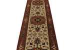 3x12 Ivory and Rust Anatolian Persian Rug