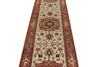 3x12 Ivory and Rust Anatolian Persian Rug