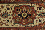 3x12 Ivory and Rust Anatolian Persian Rug