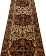 3x12 Ivory and Brown Turkish Persian Runner