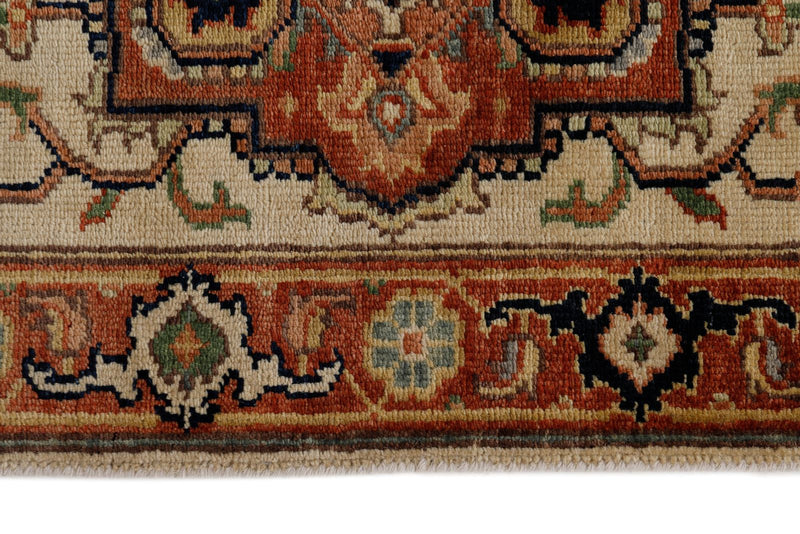 3x12 Ivory and Brown Turkish Persian Runner