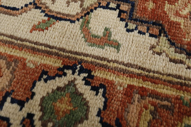 3x12 Ivory and Brown Turkish Persian Runner