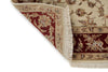 4x4 Ivory and Red Turkish Tribal Rug
