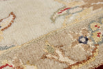 4x4 Ivory and Red Turkish Tribal Rug