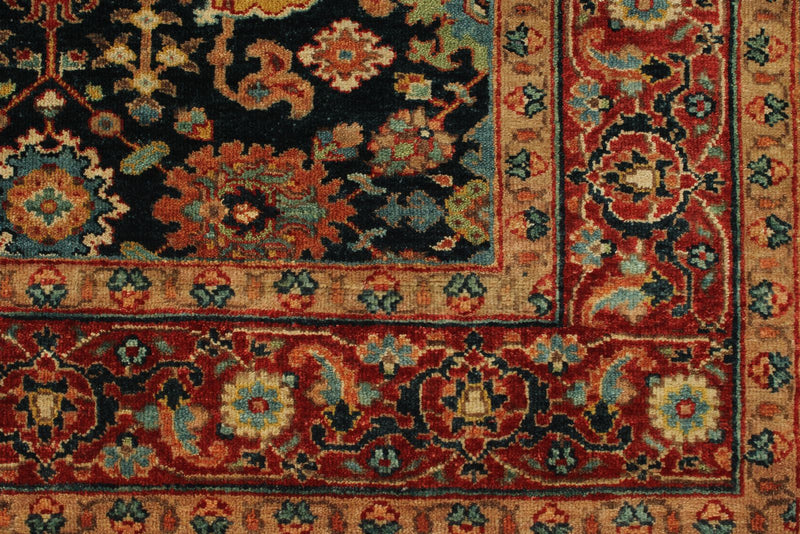 4x6 Black and Burgundy Persian Rug