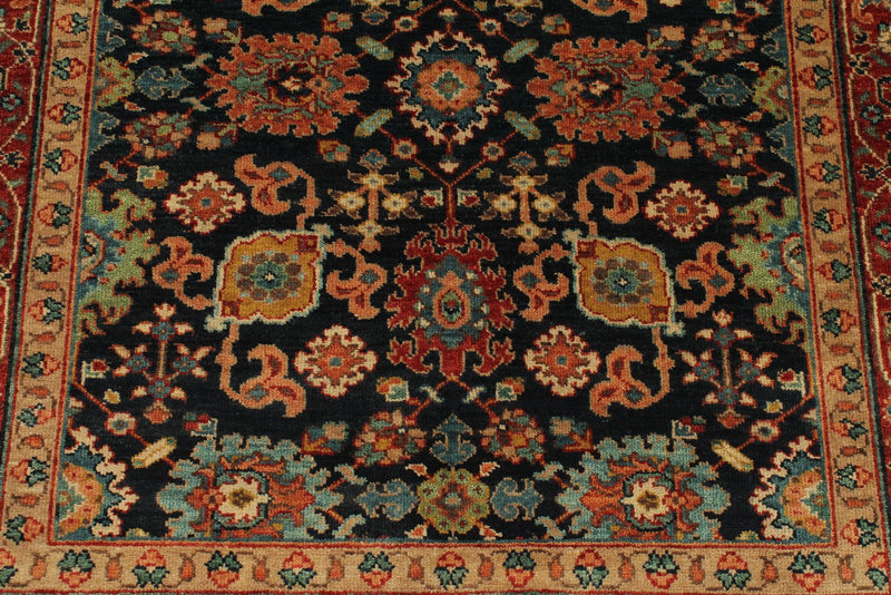 4x6 Black and Burgundy Persian Rug