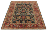 4x6 Black and Burgundy Persian Rug