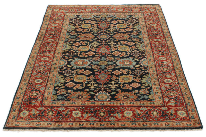 4x6 Black and Burgundy Persian Rug