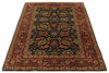 4x6 Black and Burgundy Persian Rug