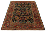 4x6 Black and Burgundy Persian Rug