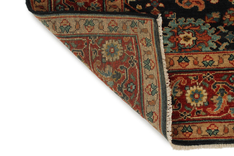 4x6 Black and Burgundy Persian Rug