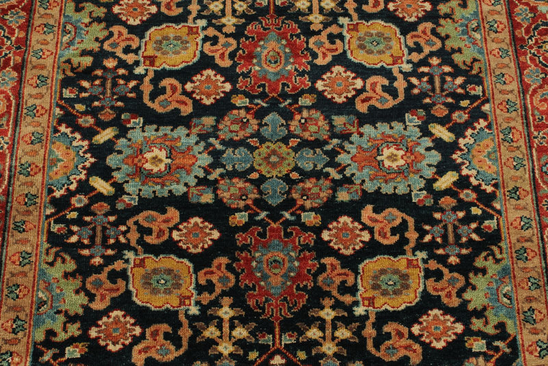 4x6 Black and Burgundy Persian Rug