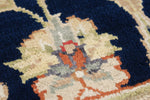 4x4 Black and Ivory Turkish Tribal Rug