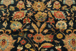 6x9 Charcoal and Ivory Persian Rug
