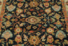 6x9 Charcoal and Ivory Persian Rug