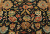 6x9 Charcoal and Ivory Persian Rug