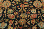 6x9 Charcoal and Ivory Persian Rug