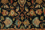 6x9 Charcoal and Ivory Persian Rug