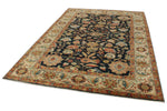 6x9 Charcoal and Ivory Persian Rug
