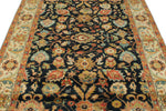 6x9 Charcoal and Ivory Persian Rug