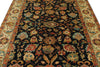 6x9 Charcoal and Ivory Persian Rug