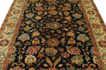 6x9 Charcoal and Ivory Persian Rug