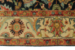 6x9 Charcoal and Ivory Persian Rug