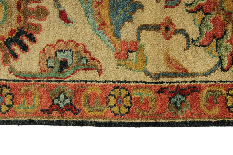 6x9 Charcoal and Ivory Persian Rug