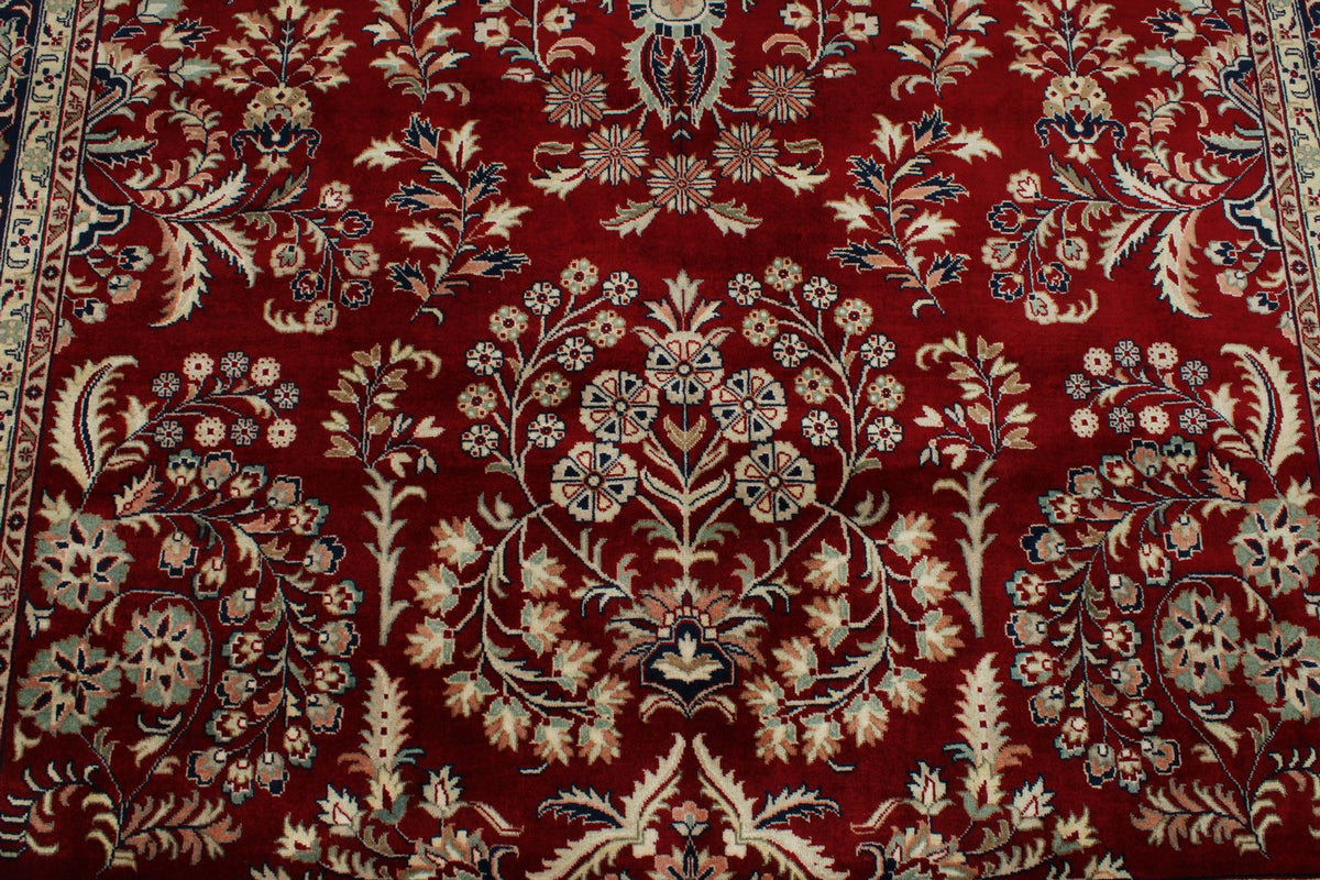6x9 Burgundy and Navy Persian Rug