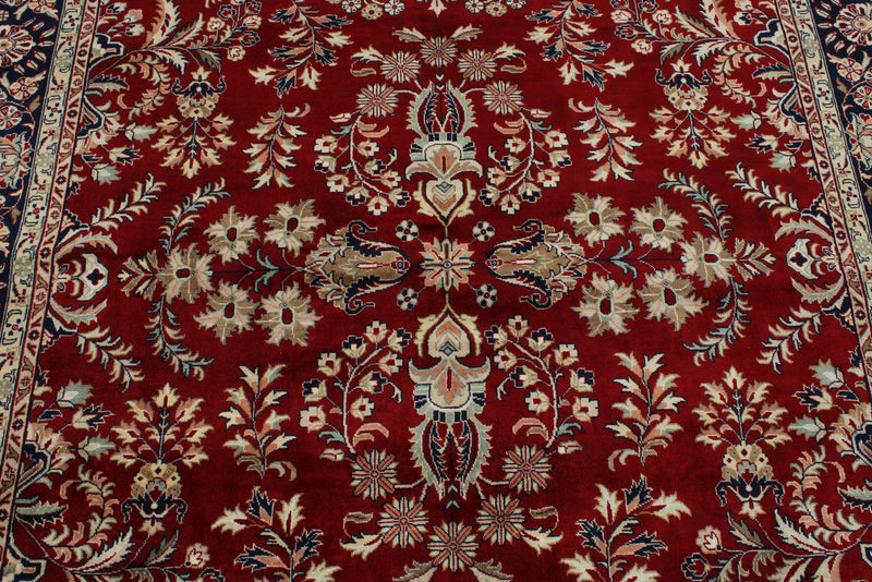6x9 Burgundy and Navy Persian Rug
