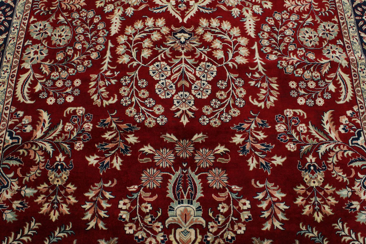 6x9 Burgundy and Navy Persian Rug