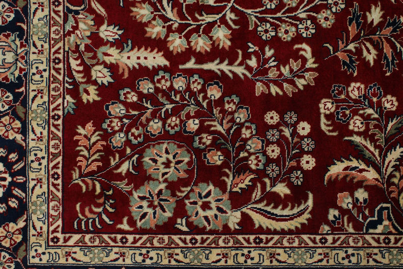 6x9 Burgundy and Navy Persian Rug