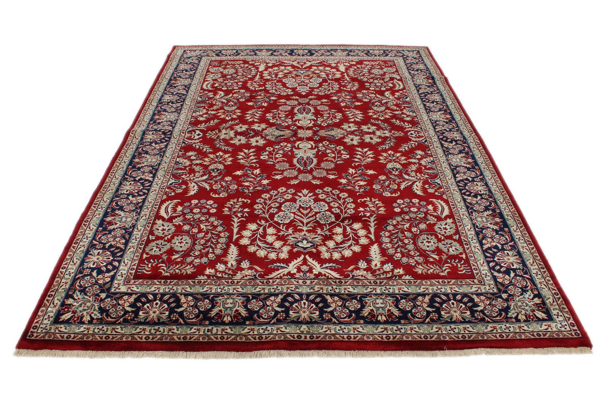 6x9 Burgundy and Navy Persian Rug