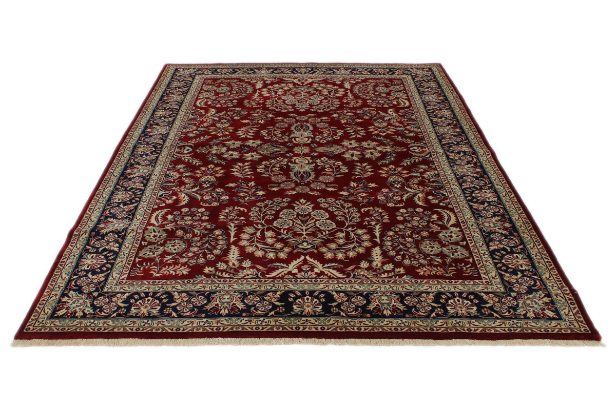 6x9 Burgundy and Navy Persian Rug