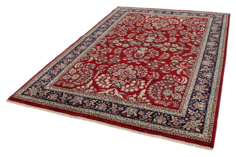 6x9 Burgundy and Navy Persian Rug