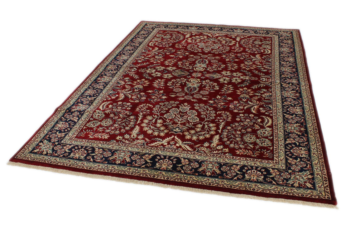 6x9 Burgundy and Navy Persian Rug