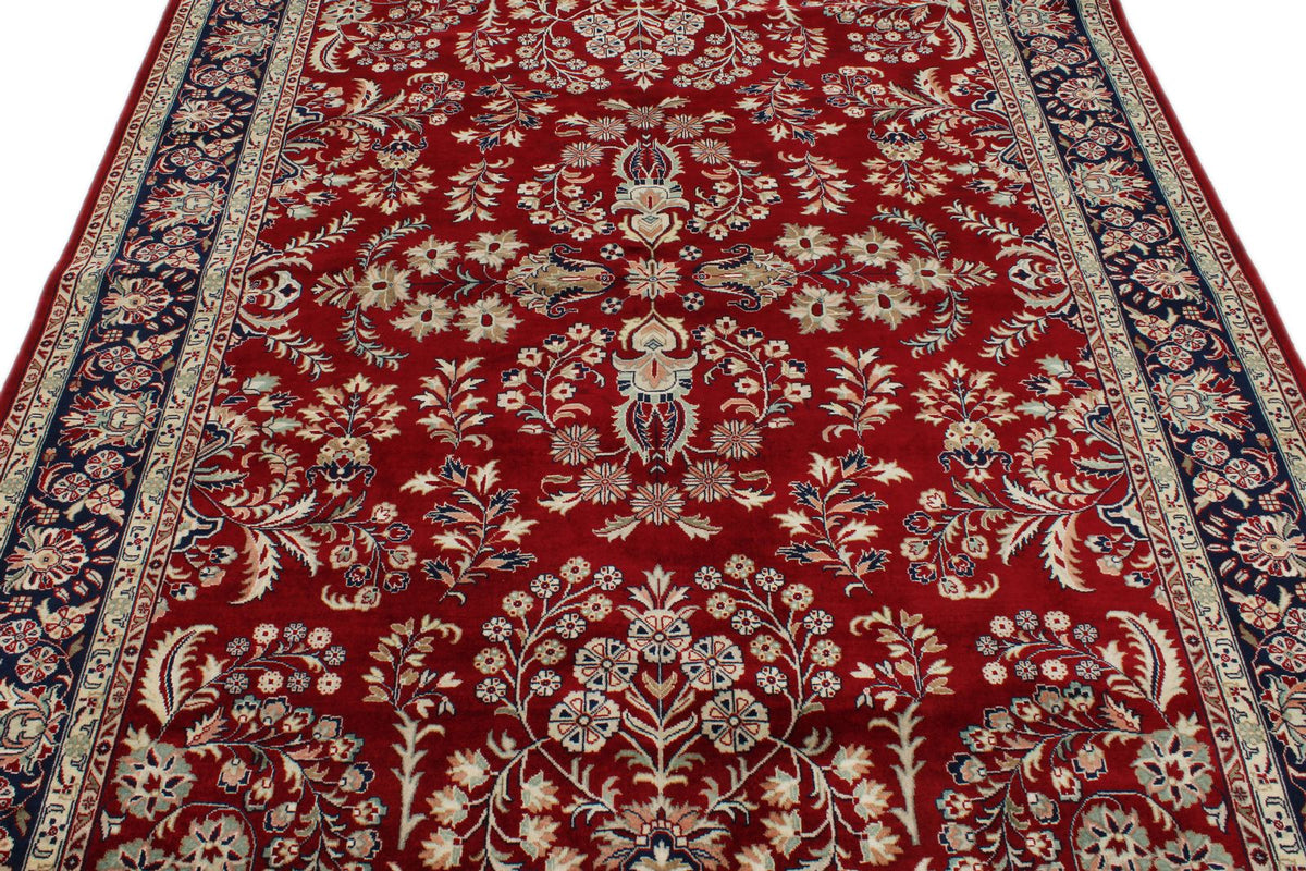 6x9 Burgundy and Navy Persian Rug