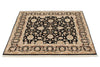 4x4 Black and Ivory Turkish Tribal Rug