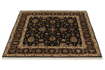4x4 Black and Ivory Turkish Tribal Rug