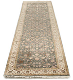 3x10 Gray and Ivory Turkish Tribal Runner