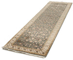 3x10 Gray and Ivory Turkish Tribal Runner
