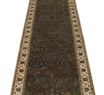 3x10 Gray and Ivory Turkish Tribal Runner