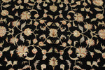 6x8 Black and Beige Turkish Tribal Rug
