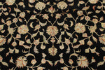 6x8 Black and Beige Turkish Tribal Rug