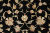 6x8 Black and Beige Turkish Tribal Rug