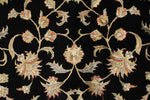 6x8 Black and Beige Turkish Tribal Rug