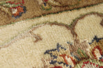 6x8 Black and Beige Turkish Tribal Rug